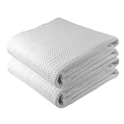 GILDEN TREE Waffle Bath Sheet Large Bath Towels Quick Dry Thin Body Towels, 40x80 Oversized Bath Towels for Adults, 2 Pack Bath Sheet Set, Classic Style (White) - color: White, size: Bath Sheet (2 Pack)