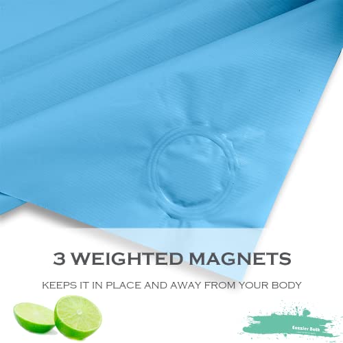 Baby Blue Plastic Shower Curtain Or Liner, 72x72 Inch Lightweight Cream Blue Plastic Bathroom Shower Showroom Inner Curtain with Rustproof Metal Grommet Holes and Weighted Magnets - color: D04-sky Blue, size: 72"W x 72"L (Pack of 1)