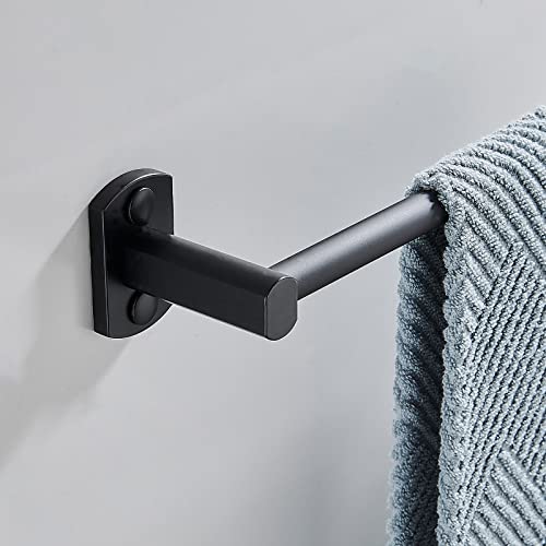 Black Towel Bar, Hand Towel Rack for Bathroom Wall Mounted Towel Hanger, Kitchen Bath Towel Holder, Toilet Towel Rod,12 Inch - size: 12 Inch Single Bar