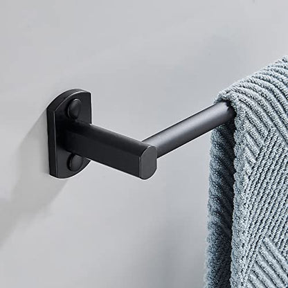 Black Towel Bar, Hand Towel Rack for Bathroom Wall Mounted Towel Hanger, Kitchen Bath Towel Holder, Toilet Towel Rod,12 Inch - size: 12 Inch Single Bar