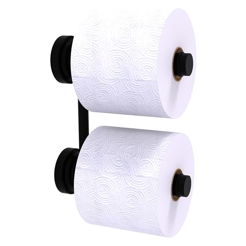 Allied Brass DT-24-RR-2-BKM Dottingham Collection 2 Roll Reserve Roll Toilet Paper Holder, Matte Black