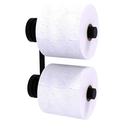 Allied Brass DT-24-RR-2-BKM Dottingham Collection 2 Roll Reserve Roll Toilet Paper Holder, Matte Black