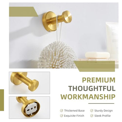 Angle Simple Towel Hook, Bathroom Hand Towel Holder, Brushed Dark Gold | Rustproof SUS304 Stainless Steel, Modern Compact Robe Coat Hook, for Shower Closet Entryway, Screws Mount - color: Brushed Dark Gold, size: 1 Pack