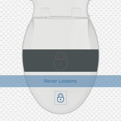 JINGZE Elongated Toilet Seat Slow Close, Quiet Toilet Seat Cover with Never Loosen Durable Toilet Seat Lid Easy to Install & Clean, Polypropylene (PP), White - color: White, size: Elongated 18.5inch without Baby Seat