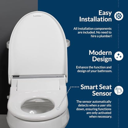 X7 Bidet Toilet Seat, Elongated Bidet Attachment for Toilet Warm Water with Soft Close, Electric Heated Bidet Seat with Water Filtration