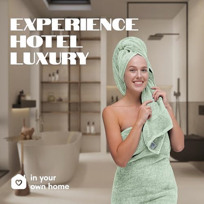 White Classic Luxury Bath Towels Set of 4 Large - 700 GSM Cotton Ultra Soft Bath Towels 27x54 | Highly Absorbent and Quick Dry | Hotel Towels for Bathroom Luxury, Plush Mint Green - color: 11: Mint Green