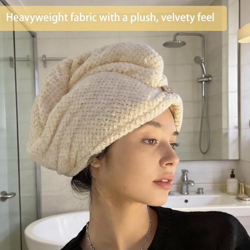 Extra Large Microfiber Bath Towels Set of 6 for Adults, 35″ x 70″, Soft and Super Absorbent, Quick Dry, No Fading and No Lint, Luxury Towel Set for Bathroom, Spa, Gym, Travel - Khaki - color: Khaki 6-pack