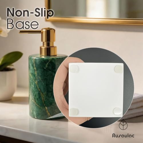 Marble Soap Dispenser, Hand Soap Dispenser for Bathroom Kitchen Countertop - Lotion and Liquid Soap Dispenser (1, Green) - color: Green