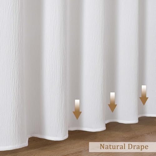 Aiyufeng 3D Textured White Shower Curtain for Bathroom, Fabric Shower Curtain Soft Cloth & Hotel Spa Quality, Luxury Boho Bathroom Curtains, Machine Washable, White, 72x72 Inches - color: White, size: 72"W x 72"L (Pack of 1)