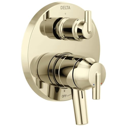 Delta Trinsic Dual-Function Shower Handle Valve Trim Kit with 3-Setting Integrated Diverter, Polished Nickel 3-Way Shower Diverter Valve Trim Kit, Polished Nickel T27859-PN (Valve Not Included) - color: Polished Nickel
