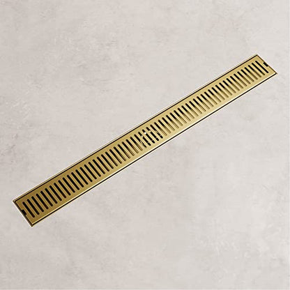 VIGO Elan 24 in. Linear Shower Drain in Matte Brushed Gold - VG07002MG - color: Matte Brushed Gold, size: 24 in.