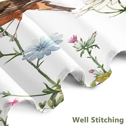 AWERT Small Half Size Stall Shower Curtain with 6 Hooks Funny Bird Shower Stall Curtain for Bathroom/RV and Camper (Bird) 36x72 inch - color: Bird, size: 36"W x 72"L (Pack of 1)