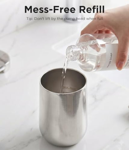 Newise Automatic Liquid Soap Dispenser Touchless - 10.5 Oz, Stainless Steel | 2 Adjustable Dispensing Modes, Self-Cleaning, Rechargeable Dish and Hand Soap Dispenser for Kitchen and Bathroom Countertop - size: Liquid