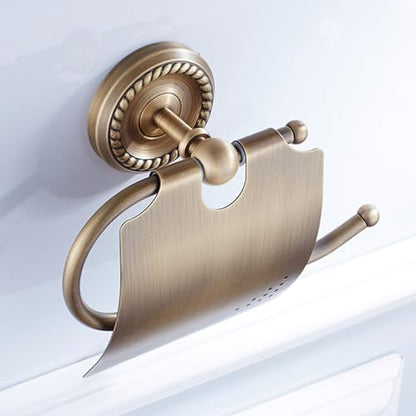 Antique Bronze Toilet Paper Holder for Bathroom Toilet Paper Roll Holder withlid Wall Mounted - color: Toilet Paper Holder Withlid