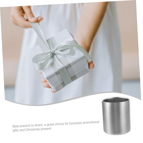 Stainless Steel Water Tumbler Cup Multi Use Smooth Beverage Holder for Home Travel Party Toothbrush and Beer Cup with Sleek Silver Finish