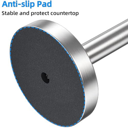 Heavy Duty Toilet Paper Holder Stand, Stable Weighted Base Toilet Paper Holder Free Standing, Stainless Steel Bathroom Free Standing Toilet Paper Roll Holder, Silver Tissue Rack - color: Silver