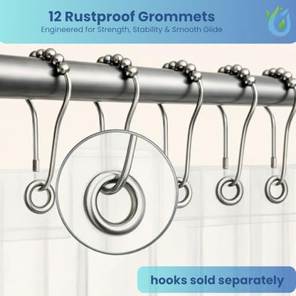SUSTAINAURA® Essential Frosty Shower Curtain Liner 72x72 – Waterproof, Quick Dry, Odor Free, Eco Friendly, Non-Toxic with 3 Weighted Magnets & 12 Rustproof Grommets Bathroom Accessories - color: 2c Essential Peva Frosty