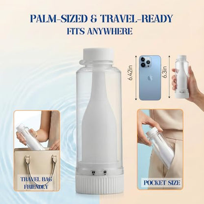 Portable Bidet Sprayer with 360° Nozzle | USB-C Rechargeable Bidet Comes with 205 ml Water Bottle & Dual Modes | Waterproof Handheld Electric Travel Bidet for Women, Men, Babies & Personal Hygiene