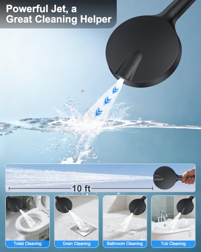 KOJOX Matte Black Dual Shower Head System – 11" Ceiling Rainfall + 6" Wall Mount Heads, 6-Mode Handheld Spray, Push-Button Diverter Faucet Set - color: Matte Black, size: 6''+11''