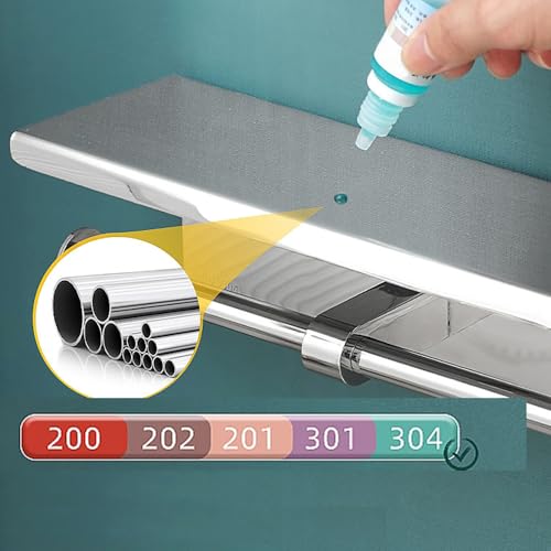 Double Toilet Paper Holder with Shelf Double Roll Toilet Paper Holder Wall Mounted Stainless Steel for Bathroom (Silver) - color: Silver-double With Shelf, size: Fits Regular Rolls