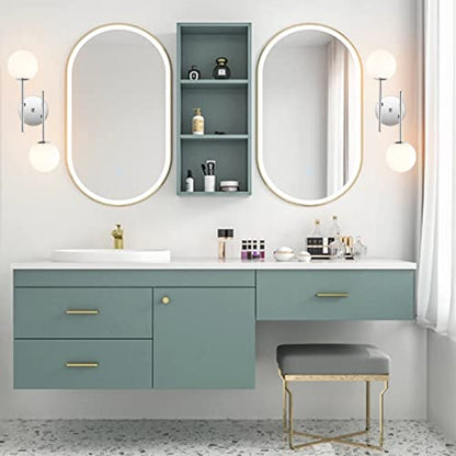 BYOLIIMA Modern Chrome Wall Sconce, 7.5" W x 20" H, G9 Base, Fully Dimmable, Ideal for Bathroom, Kitchen, Living Room, Office - color: Chrome