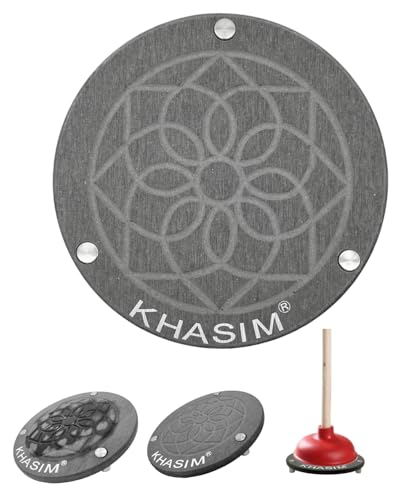 Plunger Mat,Plunger Tray - Stone Drying Mat for Toilet Plunger,Strong Water Absorption,Plunger Holder Drip Tray for Bathroom,Diameter 7-inch(1 Pcs,Gray)