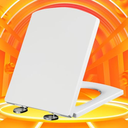 Quick Release Toilet Seat with Simple Top Fixing, Adjustable 360° Hinges - Standard WC Loo Seat