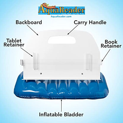 Floating Book/Tablet Caddy for Bath, Pool, and Hot Tub (Blue)