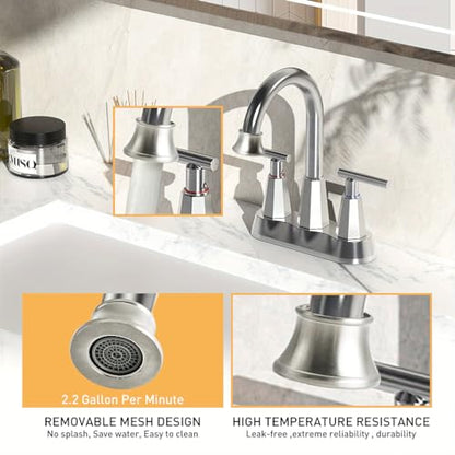 Faucet Aerator Compatible with Moen 116618BN, Faucet Parts High Flow Sink Aerator Replacement for Shower Bathroom Kitchen 2.2 Gallon Per Minute,Brushed Nickel Finish - color: Brushed Nickel