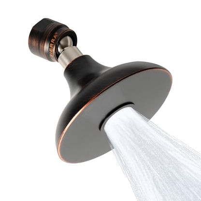High Sierra® HALF DOME® Solid Lead-Free Metal 2.0 GPM Award Winning. High Pressure Shower Head. Patented Nozzle Never Clogs - Oil Rubbed Bronze Finish - color: Oil Rubbed Bronze, size: 2 GPM