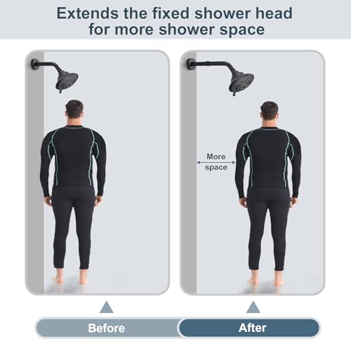 BRIGHT SHOWERS Shower Arm Extender for Rain and Handheld Shower Head, 4 Inch Shower Head Extension Arm, Shower Pipe Extension for Extending or Lowering Showerhead, Oil-Rubbed Bronze - color: Oil Rubbed Bronze, style: 4 Inch Extension