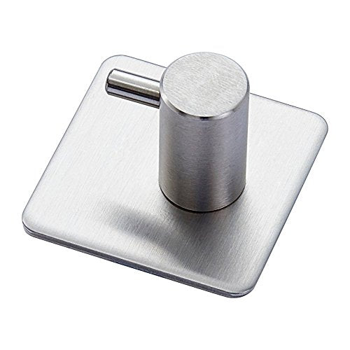 4-Pack Towel/Robe Hook Self Adhesive for Kitchen Bathroom SUS304 Stainless Steel Brushed