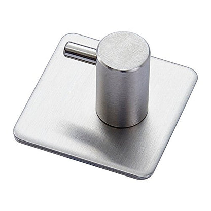 4-Pack Towel/Robe Hook Self Adhesive for Kitchen Bathroom SUS304 Stainless Steel Brushed