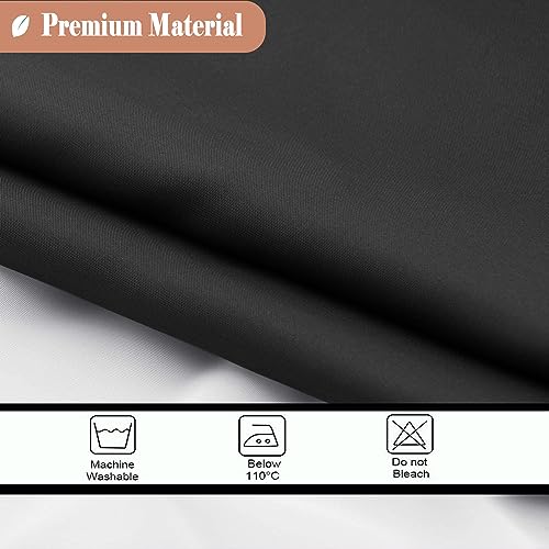 UFRIDAY Shower Curtain Black and White, Modern Fabric Shower Curtain 48 x 72 Inch Fabric Shower Curtain for Bathroom and Bathtubs,Machine Washable, Hotel Quality - color: Black, size: 48"W x 72"L (Pack of 1)