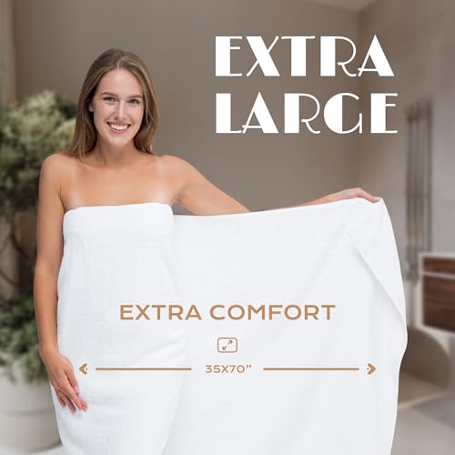 Bath Sheet Towels - 650 GSM Cotton Luxury Bath Towels Extra Large 35x70 | Highly Absorbent and Quick Dry | Hotel Quality Extra Large Bath Towels Oversized, White, 2 Pack - color: White, size: Bath Sheets, 2 Pack