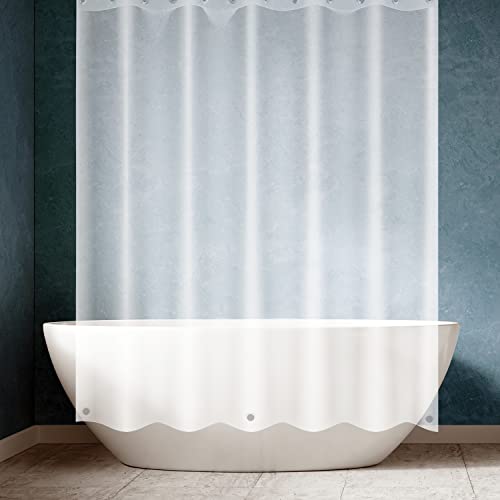 Shower Curtain Liner - Heavy Duty 6 Guage PEVA - Built in 3 Weighted Magnets - 12 Aluminium Grommets (2, Frosted, 72" x 72") - color: Frosted