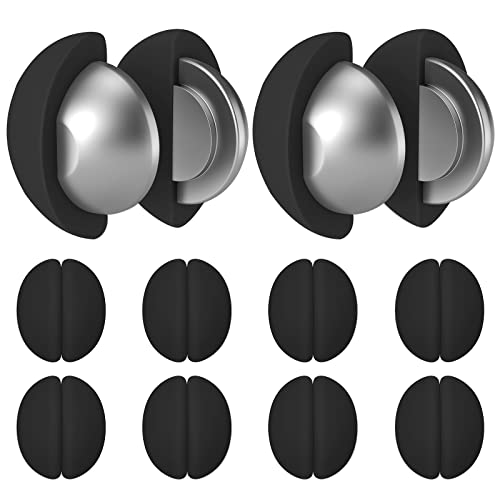 VANZAVANZU 10 Pairs Shower Curtain Weights, Silicone Wrapped Magnets, Heavy Duty Magnets Prevent Curtain Liner from Blowing, Rust-Free, Black - color: Black, size: 1.2"W x 1.2"L (Pack of 10)