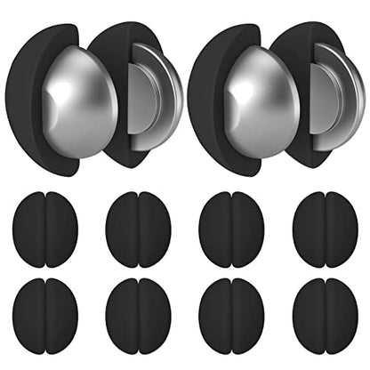 VANZAVANZU 10 Pairs Shower Curtain Weights, Silicone Wrapped Magnets, Heavy Duty Magnets Prevent Curtain Liner from Blowing, Rust-Free, Black - color: Black, size: 1.2"W x 1.2"L (Pack of 10)