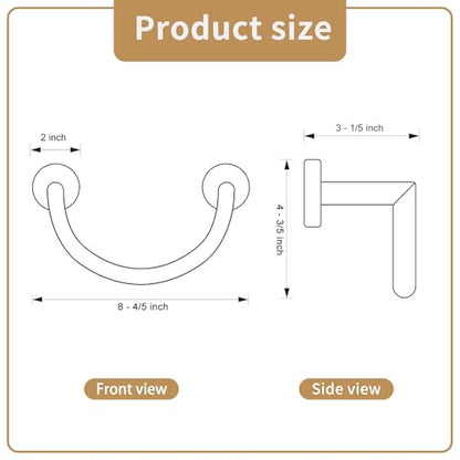 HouseAid Stainless Steel Towel Ring for Bathroom, Hand Towel Holder, Modern Semi-Circular Hand Towel Rack, Wall Mounted, Brushed Gold - color: Brushed Gold
