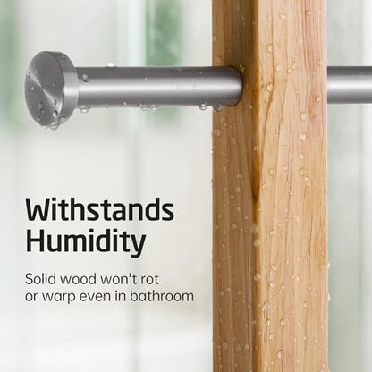 KES Width Adjustable Free Standing Towel Rack with 3X Thicker Weighted Natural Marble Base, 2-Tier Wooden Towel Rack Stand for Bathroom Floor, 18/8 Stainless Steel, Brushed Finish, BTH800-2 - color: White Marble