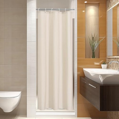 Waterproof Fabric Shower Curtain,No Liner Needed,36x72,Cream | 2-in-1 Design,Linen Textured,100% Waterproof TPU-Laminated Backing,Magnetic Weighted,Machine Washable,For Bathroom,Hotel - color: Cream, size: 36"W x 72"L (Pack of 1)