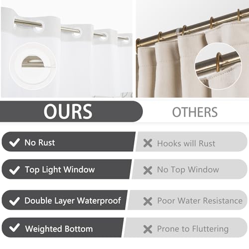 Black and White Shower Curtain with Detachable Shower Curtain Liner, Quick-Dry Fall Shower Curtains for Bathroom, No Hook Bath Tub Curtain with Vented Panel, 71x74 Inch - color: Misty Dandelion