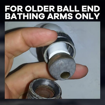 Ball End Shower Arm Adapter 1/2 Inch Male Pipe Thread Old Style Head Convert to fit standard shower head 14UN 16UN is Suitable for Most Old-Fashioned Ball Head Shower Arms (3PCS)