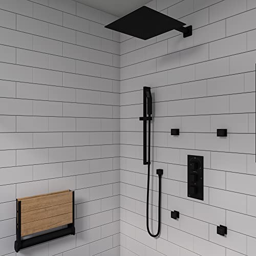 Alfi brand RAIN16S-BM Shower Head, Black Matte - color: Black Matte