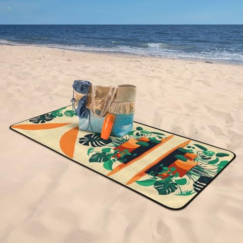 Cartoon Turtle Back Bamboo Coral Fleece Bath Towel 27x55 Inch - Premium Absorbency for Bathing, Sports, Travel and Outdoor Use