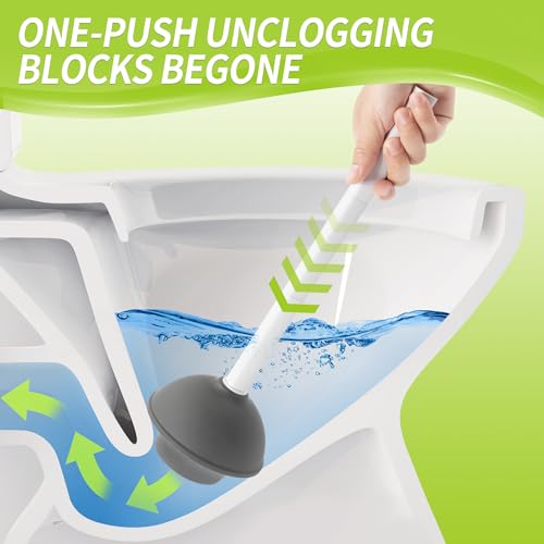 IVYROLL Toilet Brush and Plunger Set Hidden | S-Shaped Toilet Brush Plunger Combo, Perfect for Homes, Apartments & Bathrooms