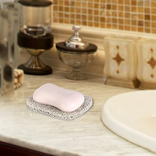 15 Piece Soap Savers Pads - White BPA Free Holder for Bar Soap, Non-Slip Self Draining Dish, Lift for Shower, Kitchen, Bathroom - Tray Bulk Accessories - color: White