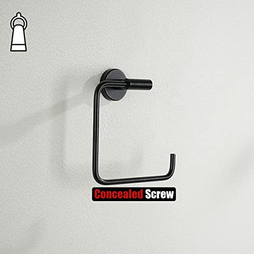 JQK Towel Ring Oil Rubbed Bronze, Stainless Steel Square Ring Towel Holder for Bathroom, 6 Inch ORB Wall Mount, TR140-ORB - color: Oil Rubbed Bronze