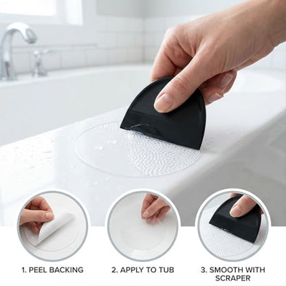 20-Piece Non-Slip Bathtub Stickers - Anti-Slip Decals for Bathtubs, Shower Floors, Stairs, and Ladders (Round, Extra Large) - color: Round
