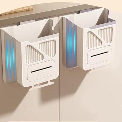 Foldable Wall Mounted Trash Bin Hanging Kitchen Bathroom Garbage Bin Space Saving Large Capacity Waste Can Modern